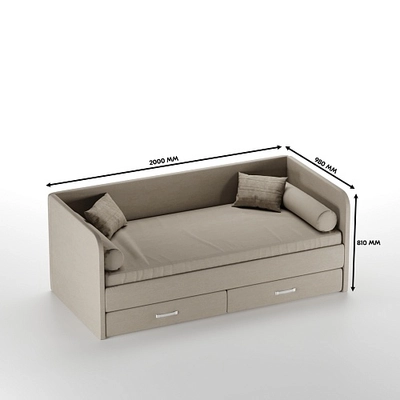 Мягкая кровать-диван ЛИОН LIO-1900