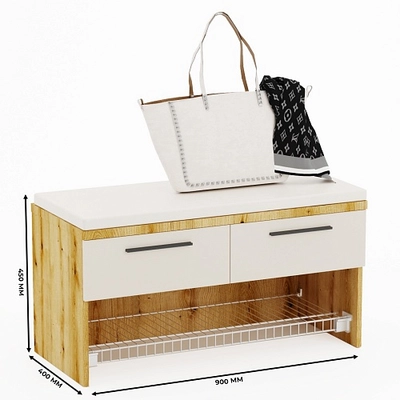 Тумба с 2 ящ. и полкой для обуви L462