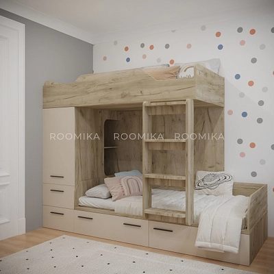 Кровать двухъярусная L906, 90x190 L/R