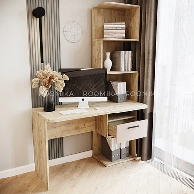 Рабочий стол со встроенным стеллажом HOF420