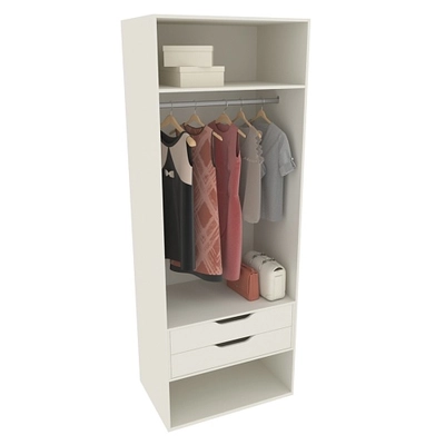 Шкаф 2 дверный, фрезерованные фасады в эмали LE210.60-3