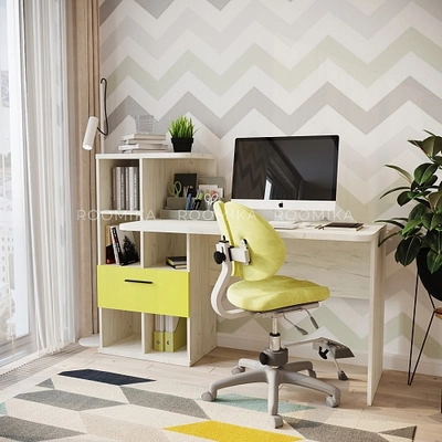 Рабочий стол со встроенным стеллажом HOF421