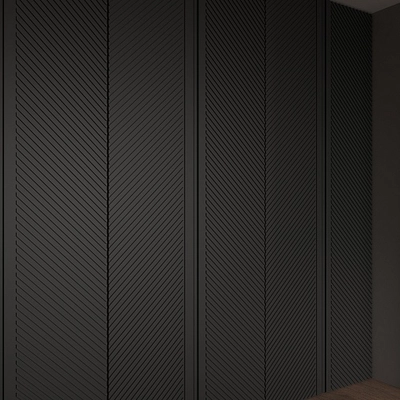 Спальня, шкафы в эмали с фрезеровкой №8