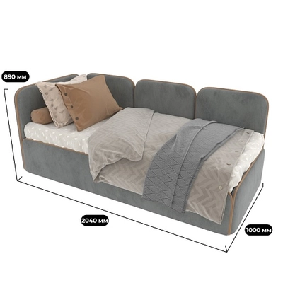 Мягкая кровать-диван ЗУМА L/R с подъемным механизмом, 90x190