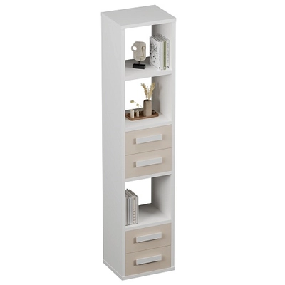 Cтеллаж сквозной книжный на 5 ниш с ящиками E805