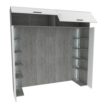 Ниша для кровати с секциями с подсветкой LG407.60