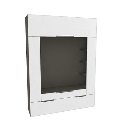 Секция для ТV с подсветкой, фасады в эмали LE406.44