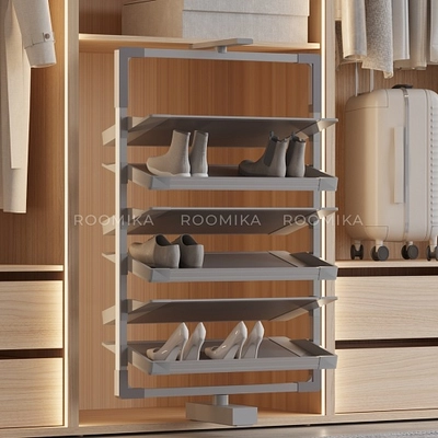 ALFA Поворотно-выдвижная обувница, 6 полок, FRM5814.06F.01