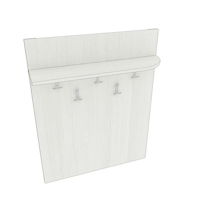 Вешалка настенная с  радиусной полкой P178 L/R