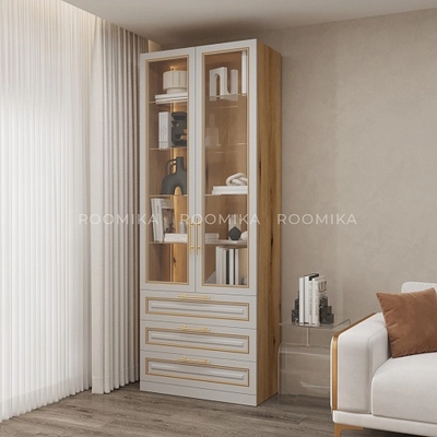 Шкаф книжный со стеклом А213S