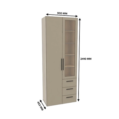 Шкаф комбинированный со стеклом с подсветкой L215S L/R