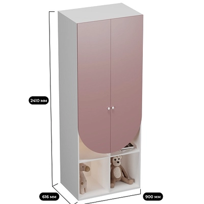 Шкаф для одежды с открытой нишей  с подсветкой L254.60