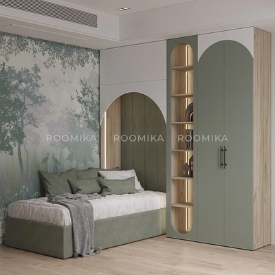 Детская кровать-подиум Короб-2 с подъемным механизмом , 90x190