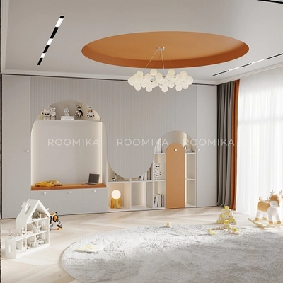 Шкафная группа Лацио для детской, фрезерованные фасады в эмали 130