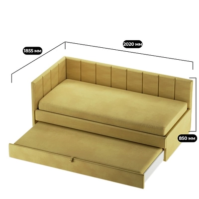 Кровать со вторым выдвижным спальным местом ЛАЙН М2