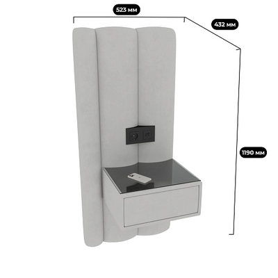 Тумба прикроватная с мягкой панелью ХИЛТОН