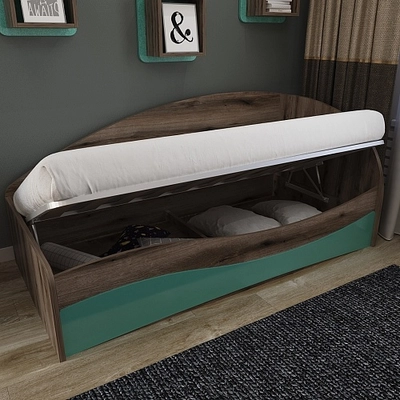 Кровать односпальная P901 с подъемным механизмом, 90x190