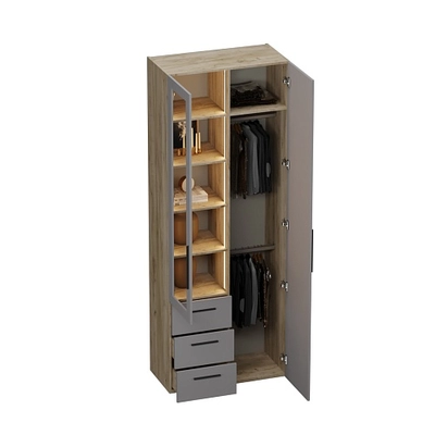 Шкаф комбинированный со стеклом с подсветкой L215S L/R