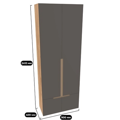 Шкаф для прихожей, фасады в эмали LE422