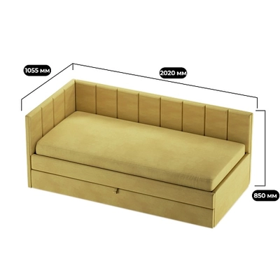 Кровать со вторым выдвижным спальным местом ЛАЙН М2