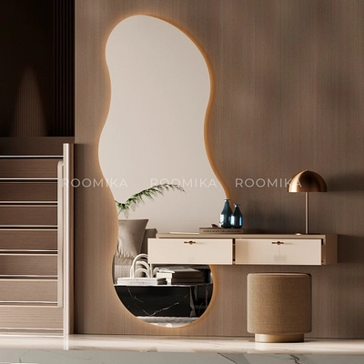 Зеркало L165 с туалетным столиком L515 с подсветкой L/R