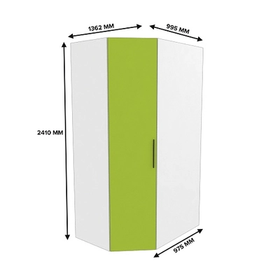 Шкаф угловой L209.60 L/R