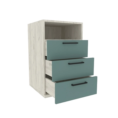 Тумба опора для стола с ящиками и нишей E705