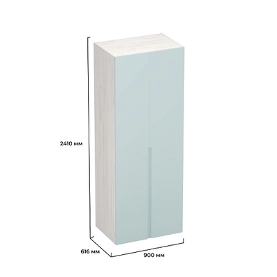 Шкаф 2 дверный, фасады в эмали LE210.60-2