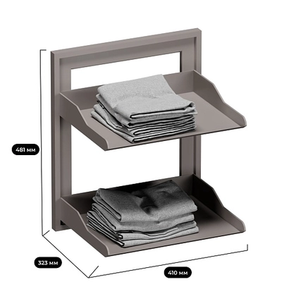 ALFA Рамка с боковым креплением, 2 полки, FRM5803.481.01