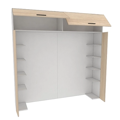 Ниша для кровати с секциями L407.44