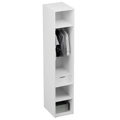 Шкаф для одежды, фрезерованные фасады в эмали LЕ251.60-1 L/R