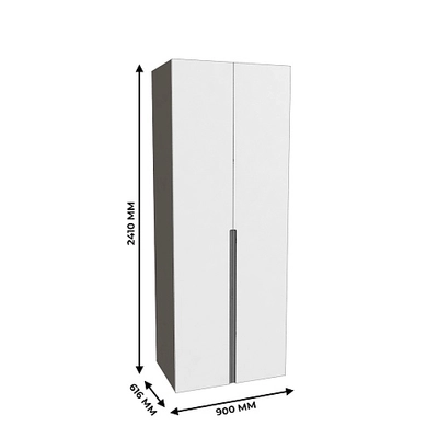 Шкаф 2 дверный, фасады в эмали LE210.60-4