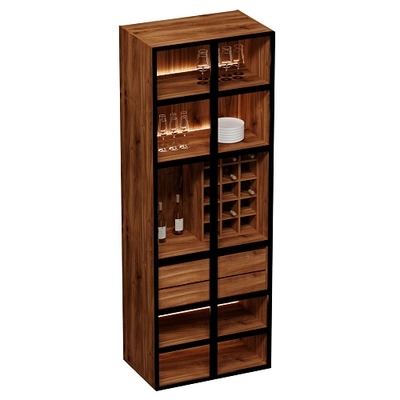 Шкаф напольный со стеклом с подсветкой T252.90.200