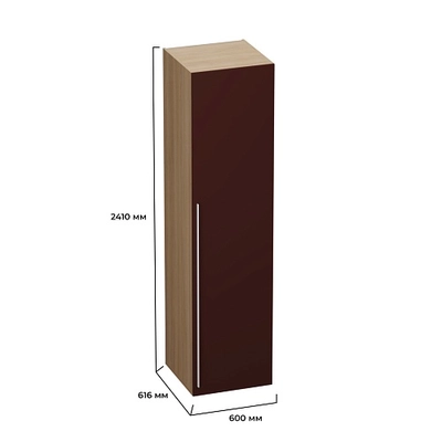 Шкаф однодверный с полками LG244.60
