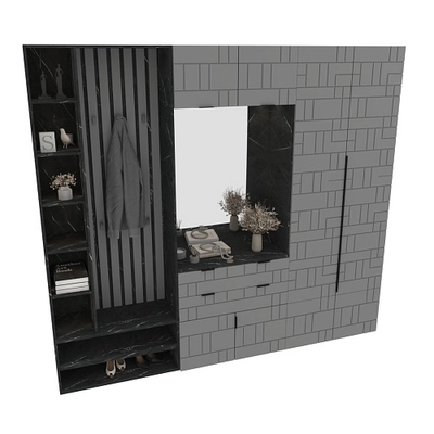 Лацио прихожая, фрезерованные фасады в эмали 31