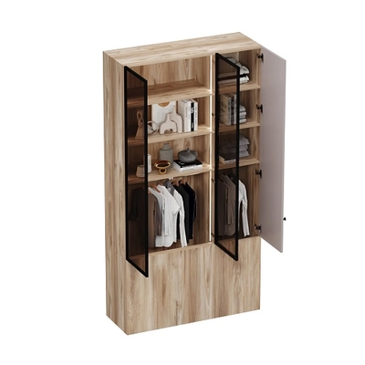 Шкаф трехдверный со стеклом в профиле с подсветкой LF212.4-120 L/R