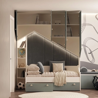 Лацио детская с антресолью-домик  61