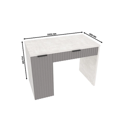 Cтол письменный с тумбой с фрезерованными фасадами LE717 L/R