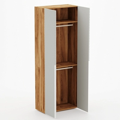 Шкаф 2 дверный, фрезерованные фасады в эмали LE210.44-1