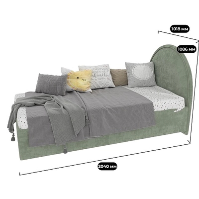 Кровать односпальная мягкая БАББЛ с подъемным механизмом