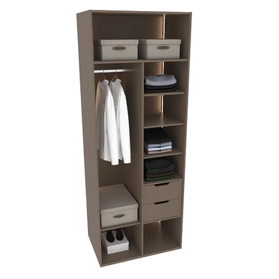 Шкаф для спальни с полками и штангой с подсветкой R210.60-4