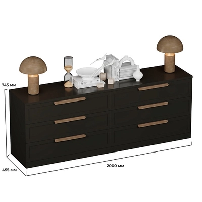 Комод с ящиками узкий с эмалевой столешницей и
боковинами A726.45ESB
