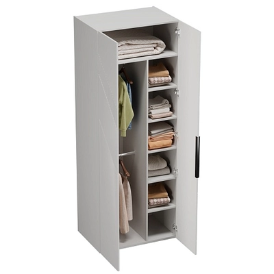 Шкаф 2 дверный, фрезерованные фасады в эмали LE210.60-4