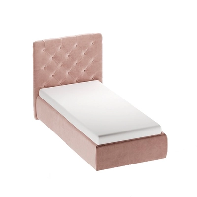 Кровать односпальная мягкая МИРА с подъемным механизмом, 90x190