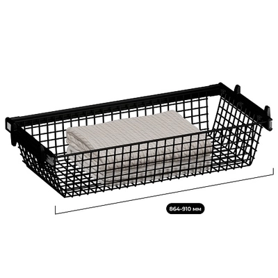 BELLE Корзина для белья 900 мм, цвет черный, BE90BABL