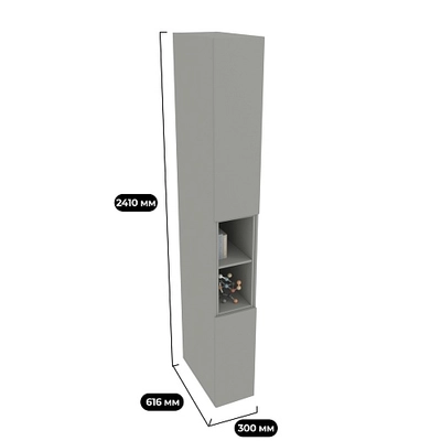Шкаф книжный с нишей узкий L226.300.600