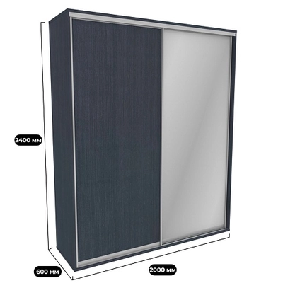 Шкаф-купе U200 тип 1 МДФ/зеркало