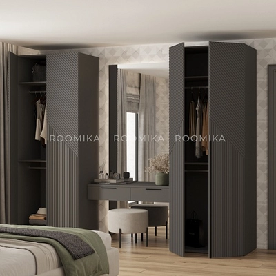 Шкафная группа Лацио фрезерованные фасады в эмали 34