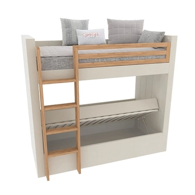 Кровать мягкая двухъярусная ДУО L/R