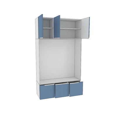 Шкаф с нишей и сидушкой L412.44